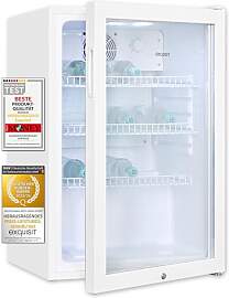 Exquisit Glastürkühlschrank GKS120-GT-160C weiss 