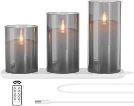 EXTSUD LED Flammenlose Kerzen Flackern mit