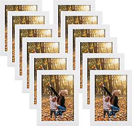 EXYGLO 12er Set Bilderrahmen 13x18 cm, Weiße