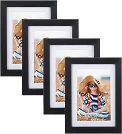 EXYGLO 4er Set Bilderrahmen 10x15 cm mit