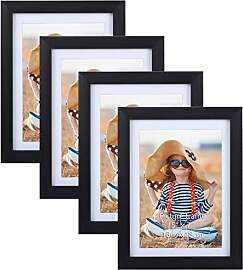 EXYGLO 4er Set Bilderrahmen 13x18 cm mit