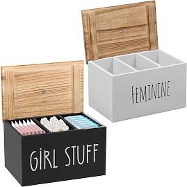 Eyoulife 2 Stück Tampon Box Badezimmer mit Deckel 