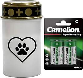 Fachhandel Plus LED Grablicht Hund mit Batterien