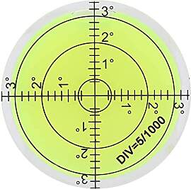 Fafeicy 60mm Wasserwaage Blasenlibelle mit 10mm