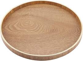 Fafeicy Rund Holztablett Dekotablett Holz