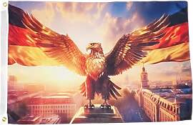 Fahne Flagge Deutschland mit Adler - 60 x 90 cm