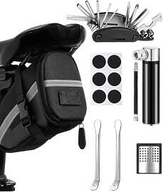 Fahrrad Reparaturset mit Satteltasche, 16-in-1