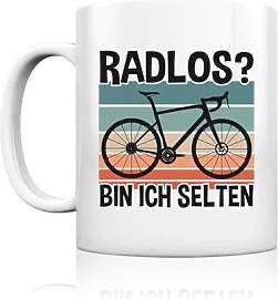 Fahrrad Tasse lustig - RADLOS? BIN ICH SELTEN -