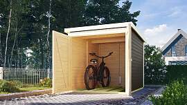 Fahrradbox KARIBU "Fahrradgarage mit Einschub 