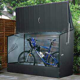 Fahrradbox TRIMETALS, grau (anthrazit), B:196cm