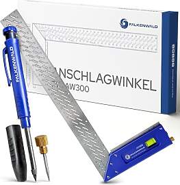 Falkenwald Anschlagwinkel 300mm + Tieflochmarker + 