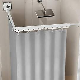 Faltbare Duschvorhangstange mit Saugnapf Und
