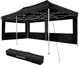 Faltbarer Garten Pavillon 3x6m mit 2 Seitenteilen