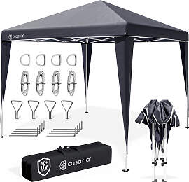 Faltpavillon 3x3m Pop-Up Anthrazit Schnellaufbau