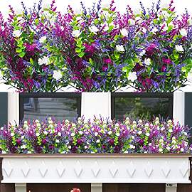 Famibay 6 Bündel Künstliche Blumen Balkon