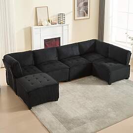 FammyLoft Modulares Sofa 6-Sitzer-Sofa, Ecksofa