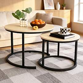 Fanerody Beistelltisch Set Rund, Moderne