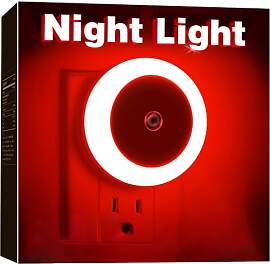 FanFuGuo® Rot LED Nachtlicht Steckdose kinder mit 