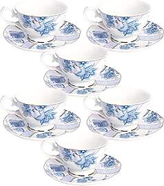fanquare 150 ml Blume Set mit 6 Kaffeetasse und