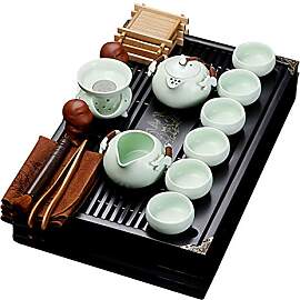 fanquare Chinesisches Keramik Kung Fu Tee Set mit
