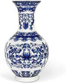 fanquare Kleine Blaue und Weiße Porzellan Vase,