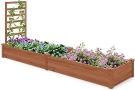 FANTASK Hochbeet mit Spalier, 235 x 63 x 102 cm,