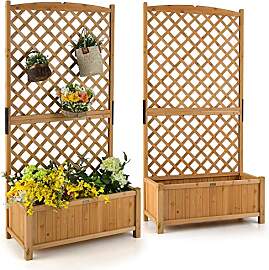 FANTASK Spalier mit Rankgitter & Drainageloch, 