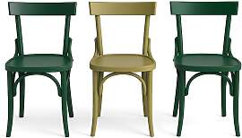 Farbiger Küchenstuhl, moderner Rücken, freie