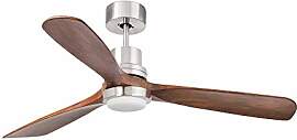 Faro Lantau 33518DC LED-Ventilator, Braun, Holz