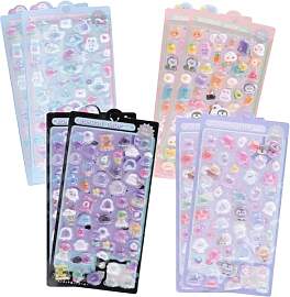 Fatiya 8 Blatt 3D Cute Puffy Stickers, Kunststoff