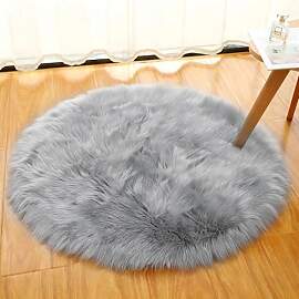 Faux Lammfell Schaffell Teppich 100 x 100 cm,