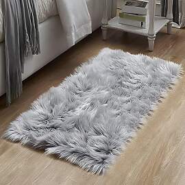 Faux Lammfell Schaffell Teppich 60 x 90 cm,