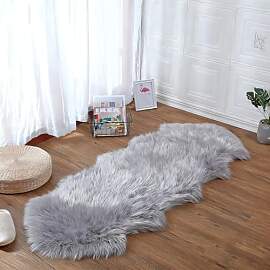 Faux Lammfell Schaffell Teppich 60x120 cm,