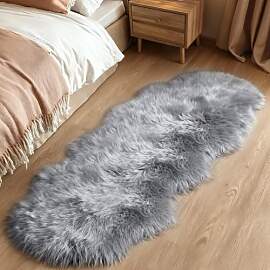 Faux Lammfell Schaffell Teppich 60x160 cm,