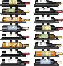 FAVOOSTY Weinregal Wand 2 Set, Flaschenhalter,