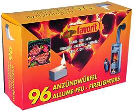 Favorit 1247 Anzündewürfel für Grill, Kamin und 
