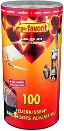 Favorit Anzünder für Kamin, 100 Stück,
