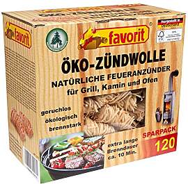 Favorit Feueranzünder (Holzwolle & Wachs),