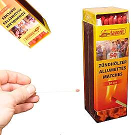 favorit Streichhölzer 10cm lang, 200 Stück - gut 