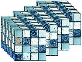 FBBULES 40PCS Mosaik Fliesenaufkleber für Küche