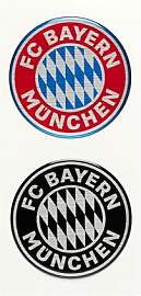 FC Bayern München 3D Aufkleber Logo 2er-Set (Rot) 