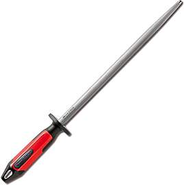F. DICK Fleischerstahl 30 cm (Griff rot/schwarz,