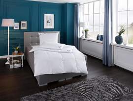 Federbettdecke RIBECO "Anker", weiß,