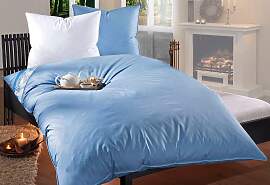 Federbettdecke RIBECO "Leon", blau