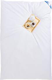 Federbettdecke RIBECO "Leon", weiß,