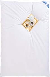 Federbettdecke RIBECO "Leon", weiß,