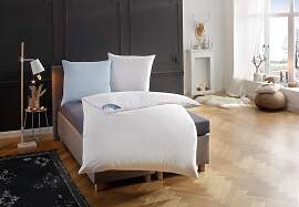 Federbettdecke RIBECO "Leon", weiß,