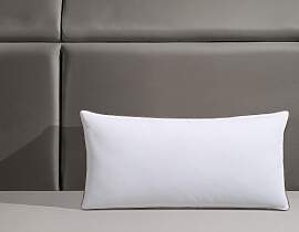 Federkopfkissen RIBECO "Ella", weiß,