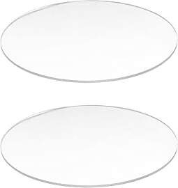 Fegtrtyoa 2X Transparent 3mm Starker Acryl Runde