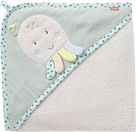 Fehn Kapuzenbadetuch Oktopus Meereskinder 80x80 cm 